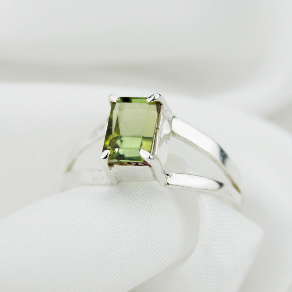 Natural Afghanistan Tourmaline Ring – Handmade 925 Sterling Silver – Authentic Gemstone Jewelry