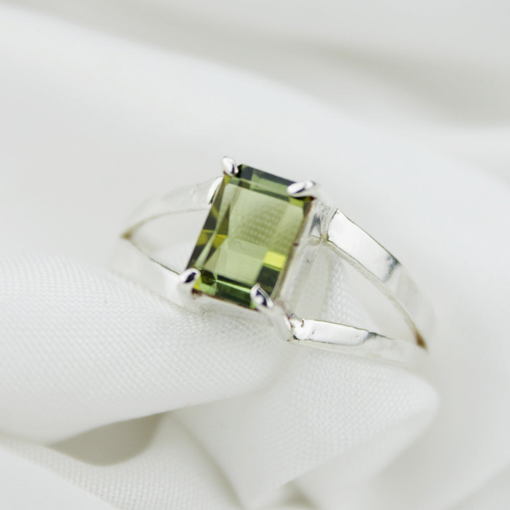 Natural Afghanistan Tourmaline Ring – Handmade 925 Sterling Silver – Authentic Gemstone Jewelry