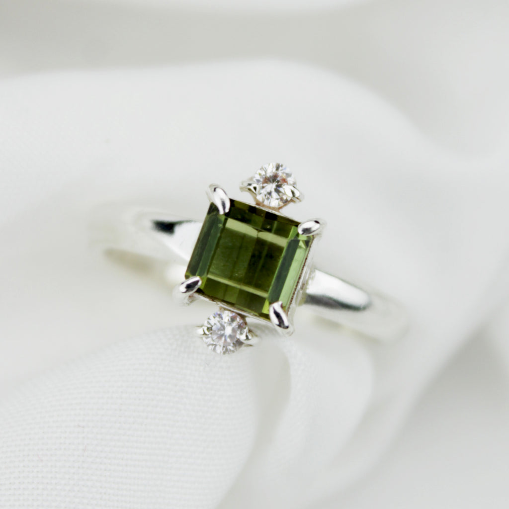 Natural Kunar Tourmaline Ring – Handmade 925 Sterling Silver – Afghan Gemstone Jewelry
