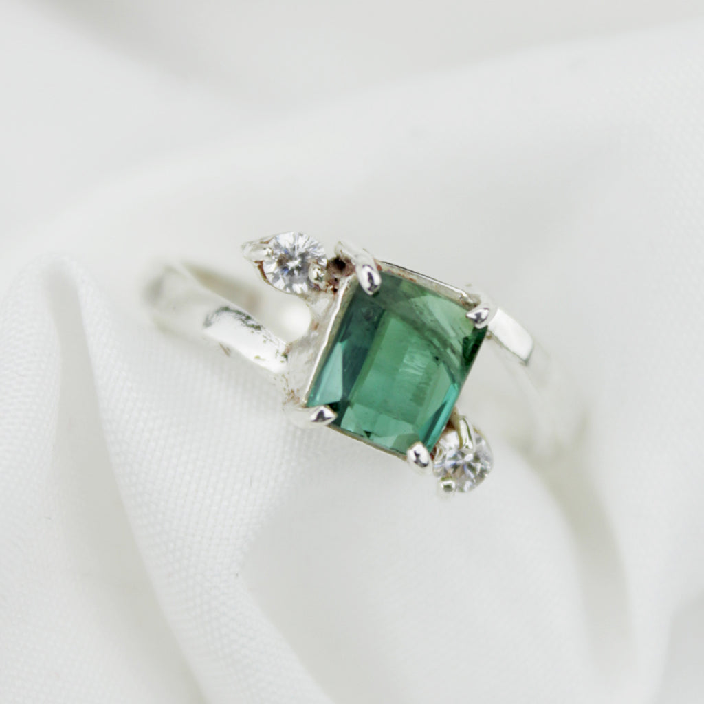 Natural Afghanistan Kunar Tourmaline Ring – Handmade 925 Silver – Authentic Gemstone Jewelry
