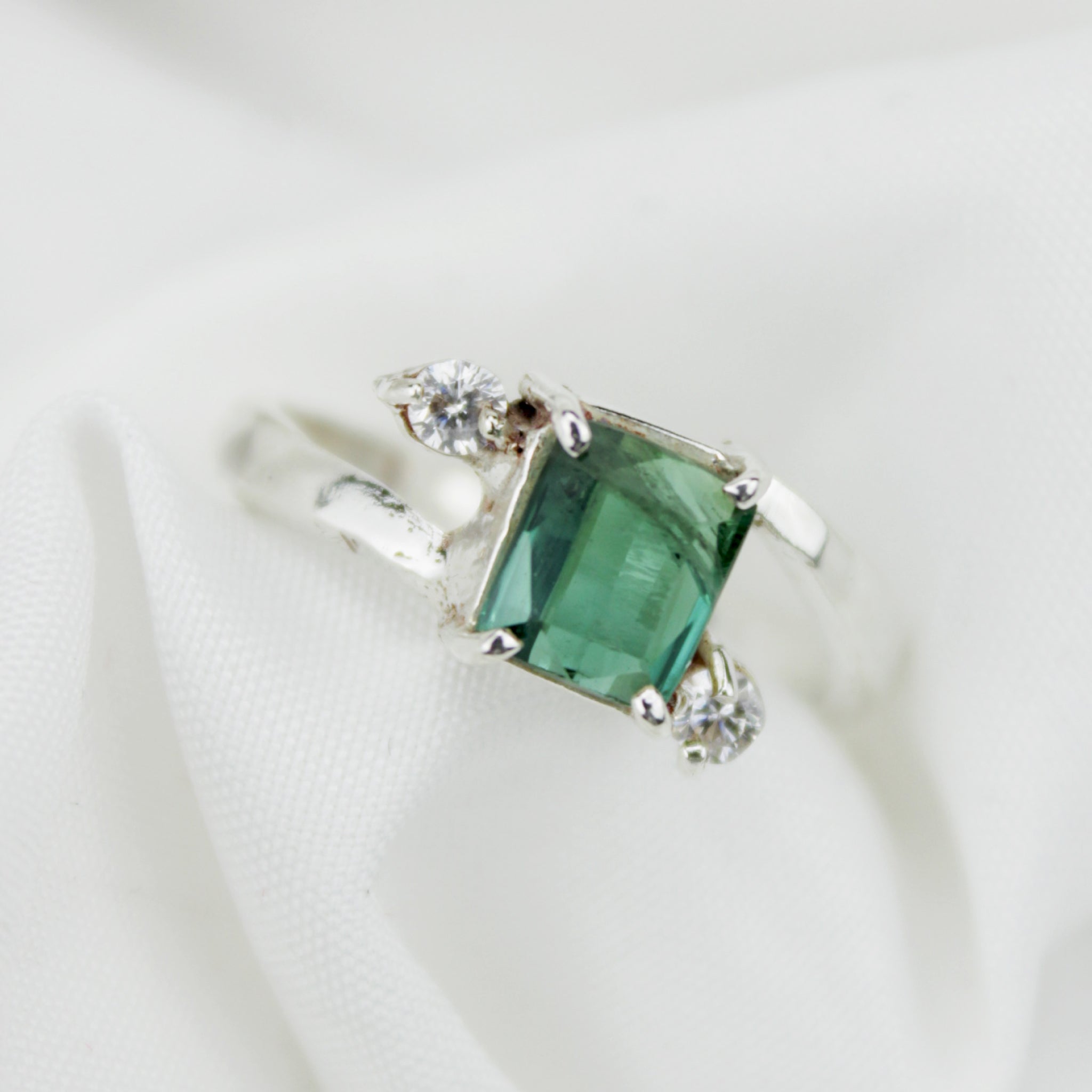 Natural Afghanistan Kunar Tourmaline Ring – Handmade 925 Silver – Authentic Gemstone Jewelry