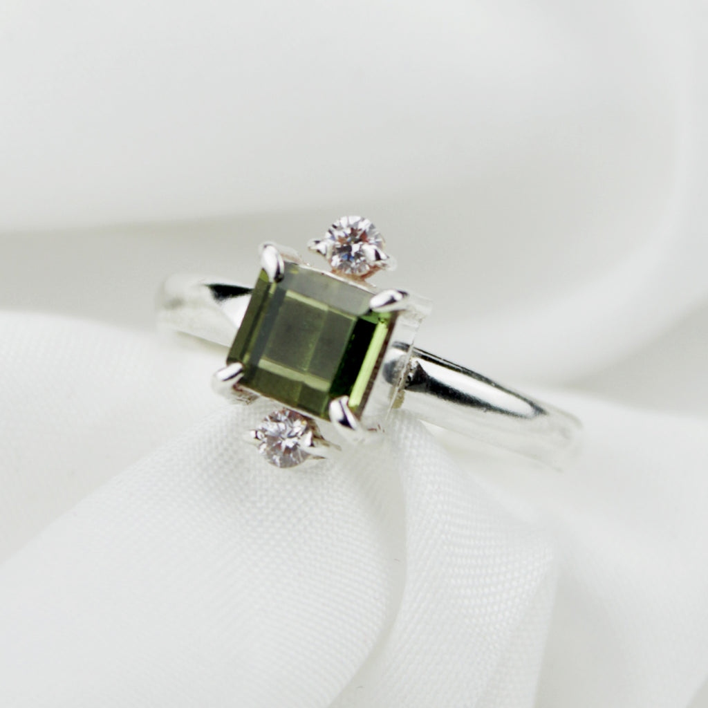 Natural Kunar Tourmaline Ring – Handmade 925 Sterling Silver – Afghan Gemstone Jewelry