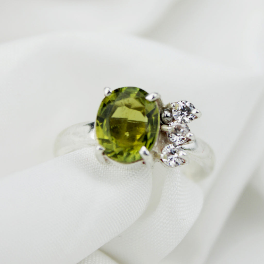 Natural Afghan Tourmaline Ring – Handmade 925 Sterling Silver – Luxury Gemstone Jewelry