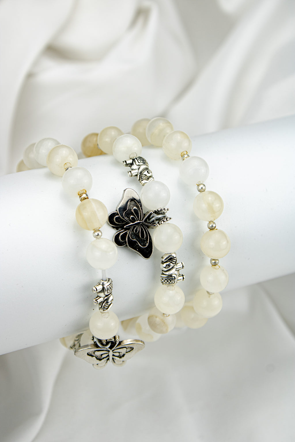 Natural Calcite Bead Bracelet