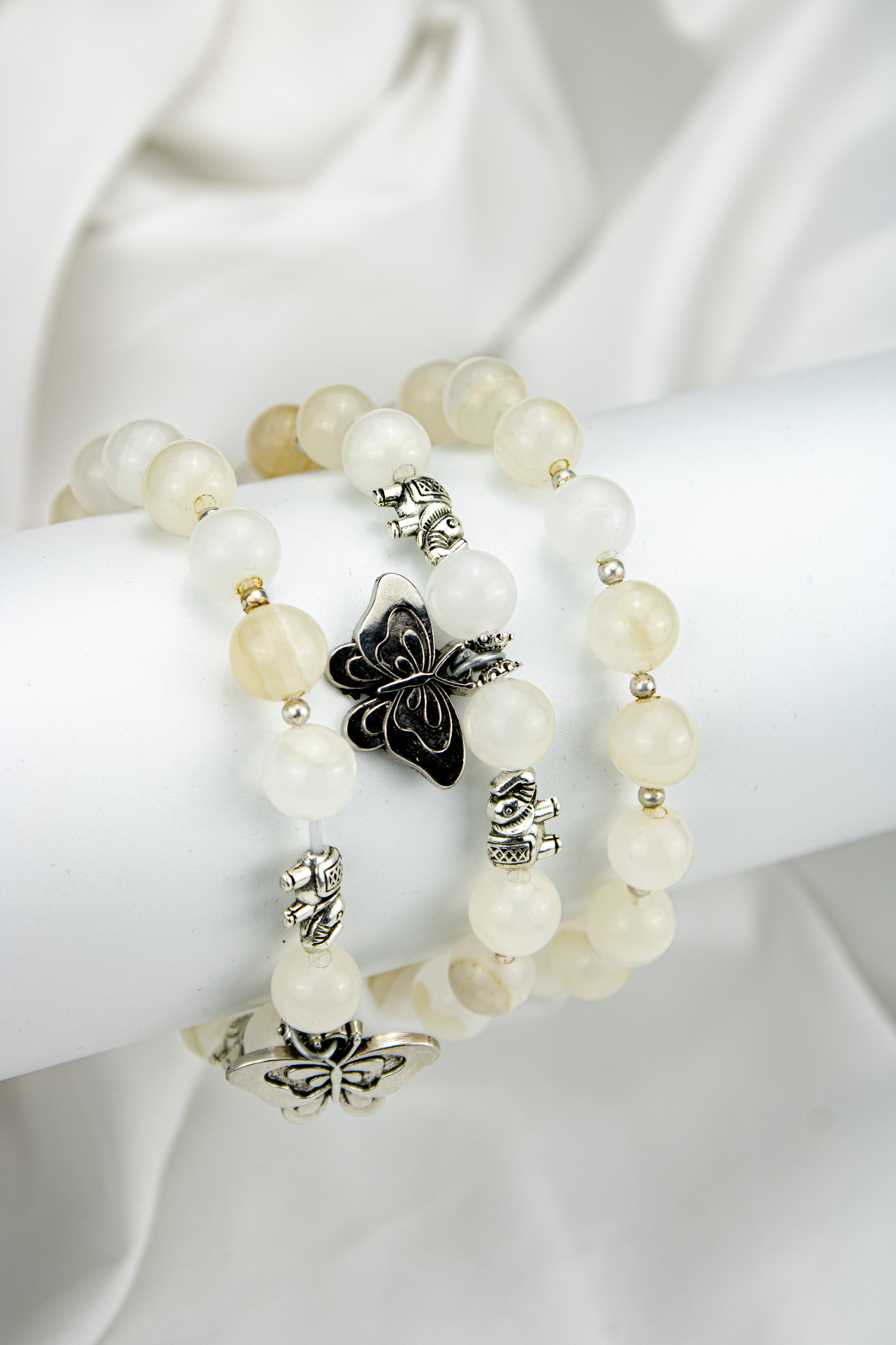 Natural Calcite Bead Bracelet