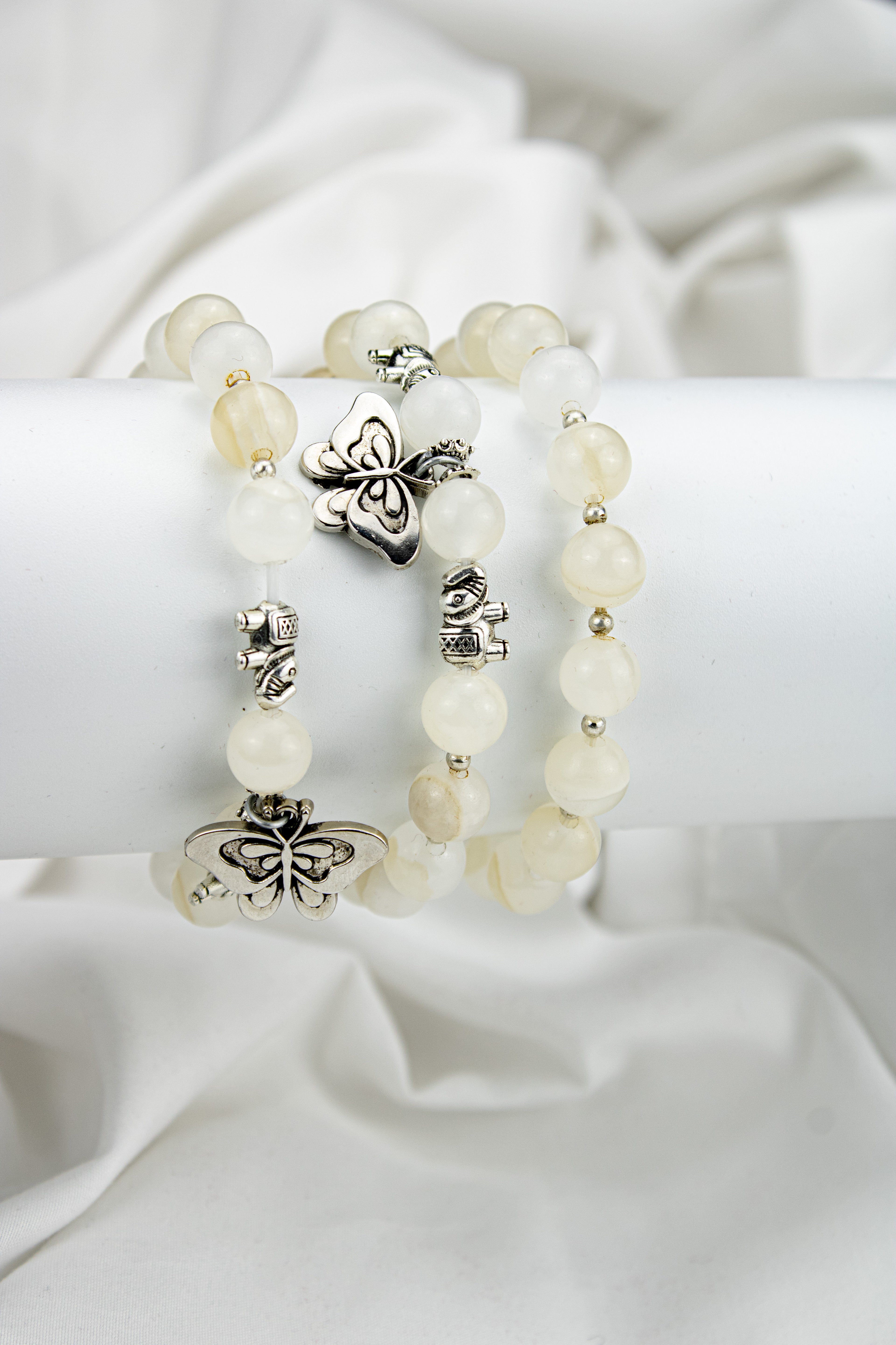 Natural Calcite Bead Bracelet