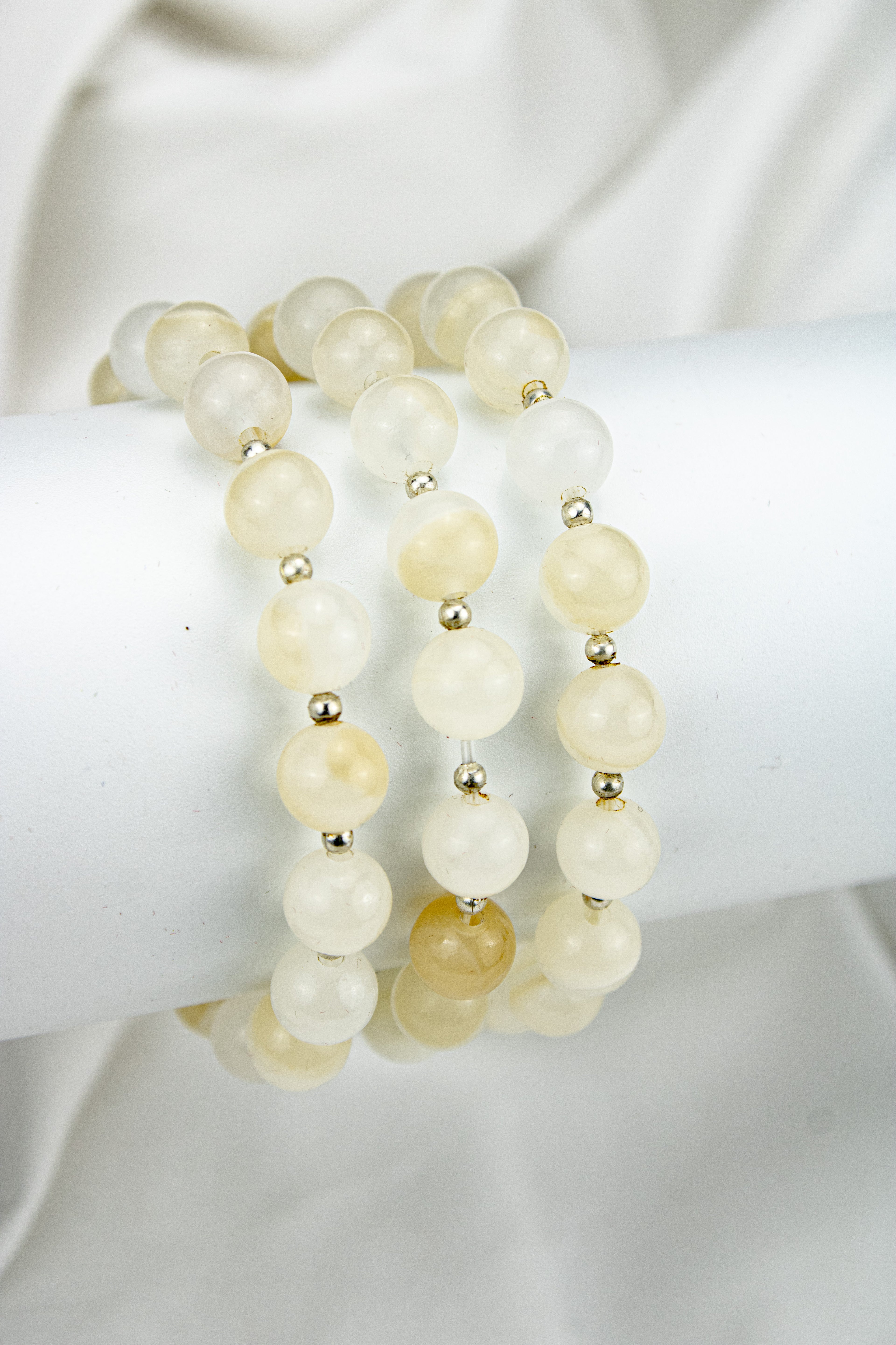 Natural Calcite Bead Bracelet