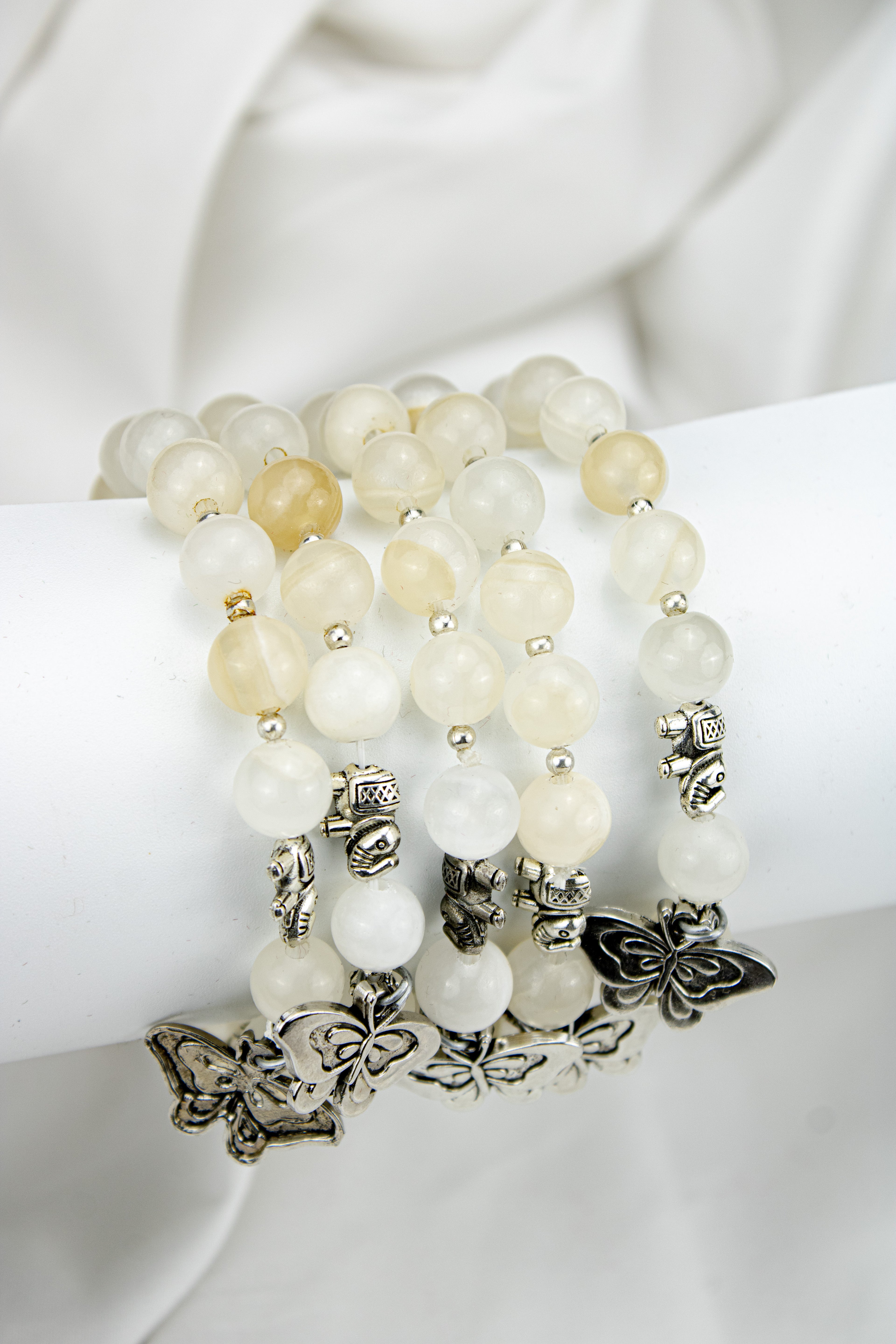 Natural Calcite Bead Bracelet