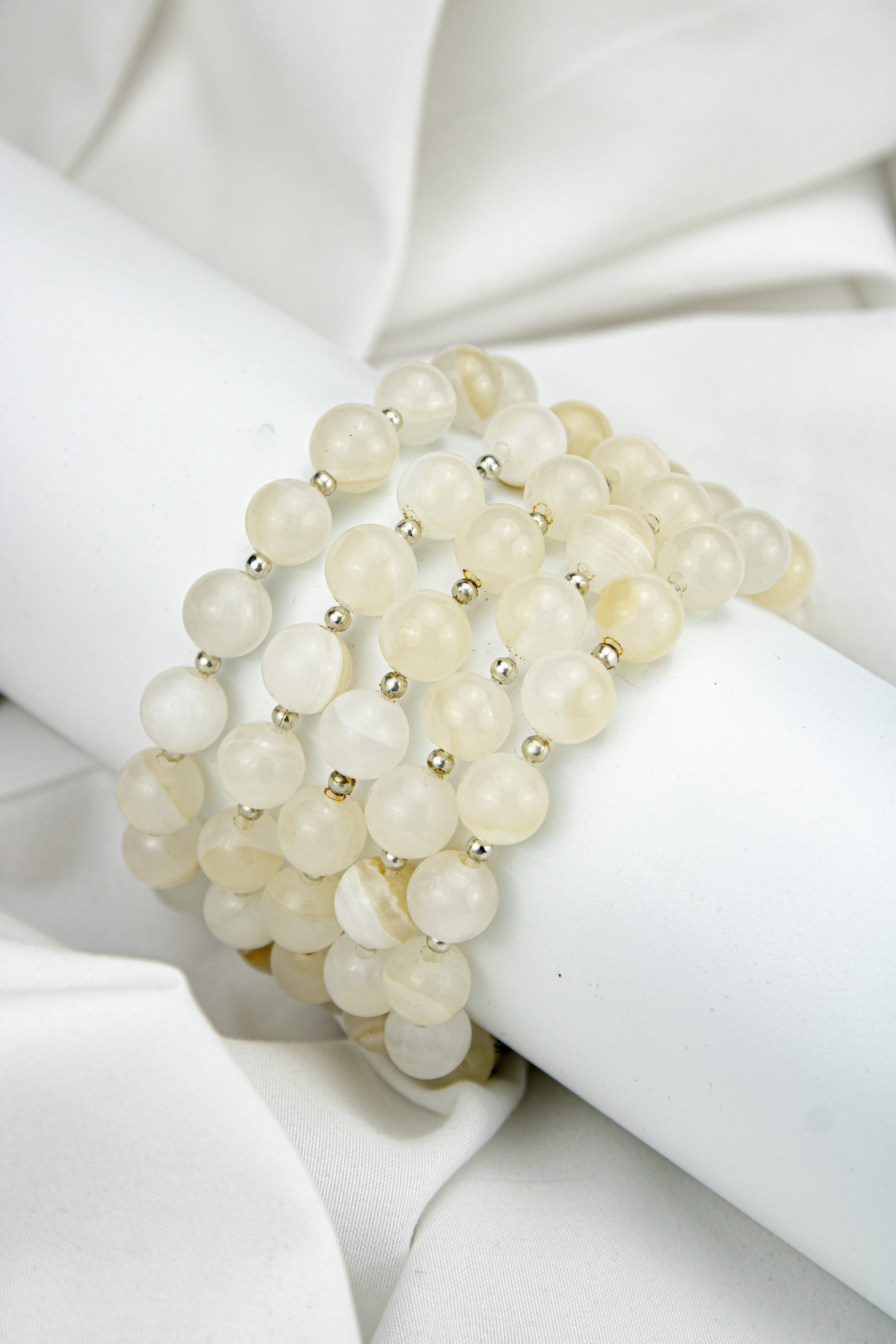 Natural Calcite Bead Bracelet