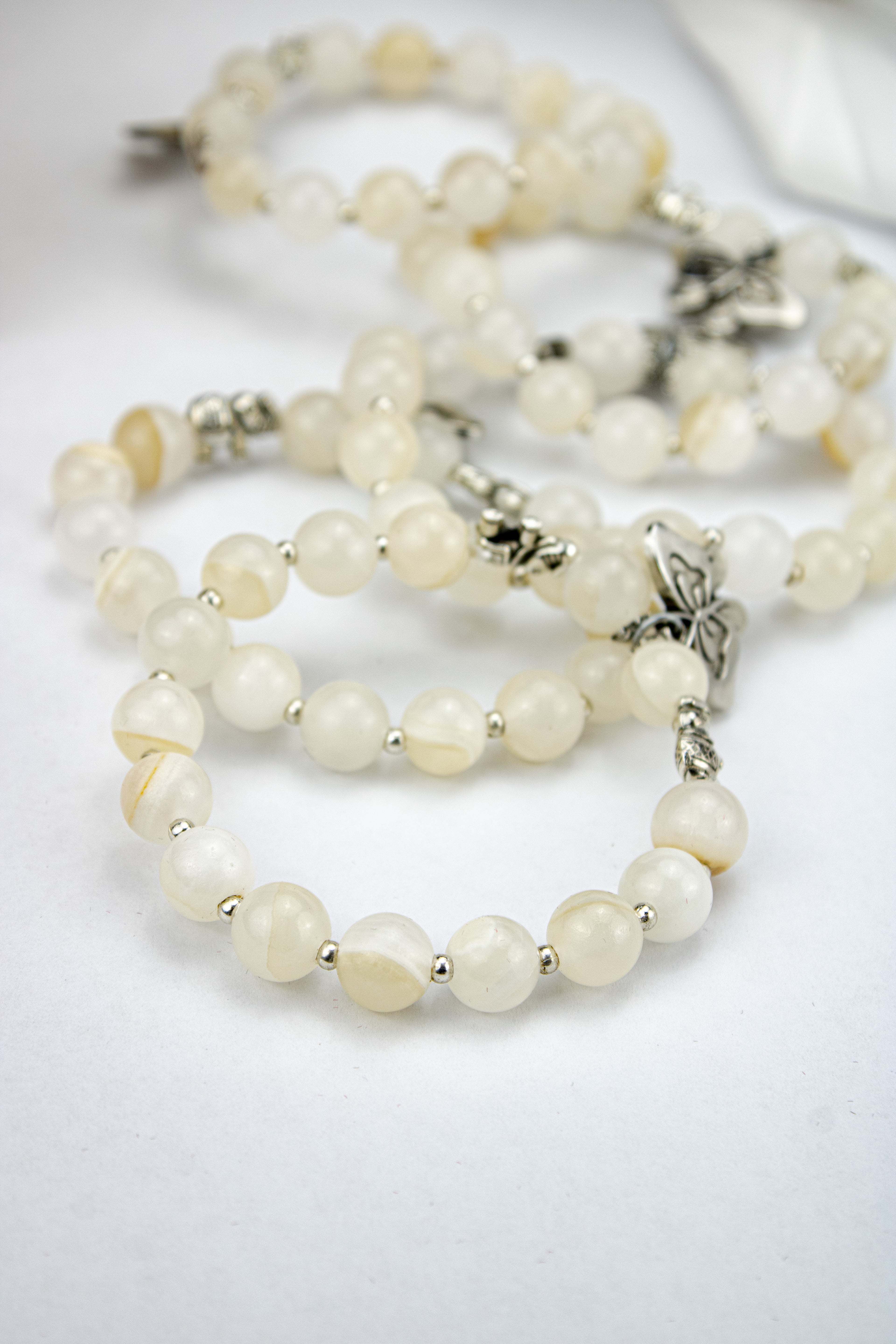Natural Calcite Bead Bracelet