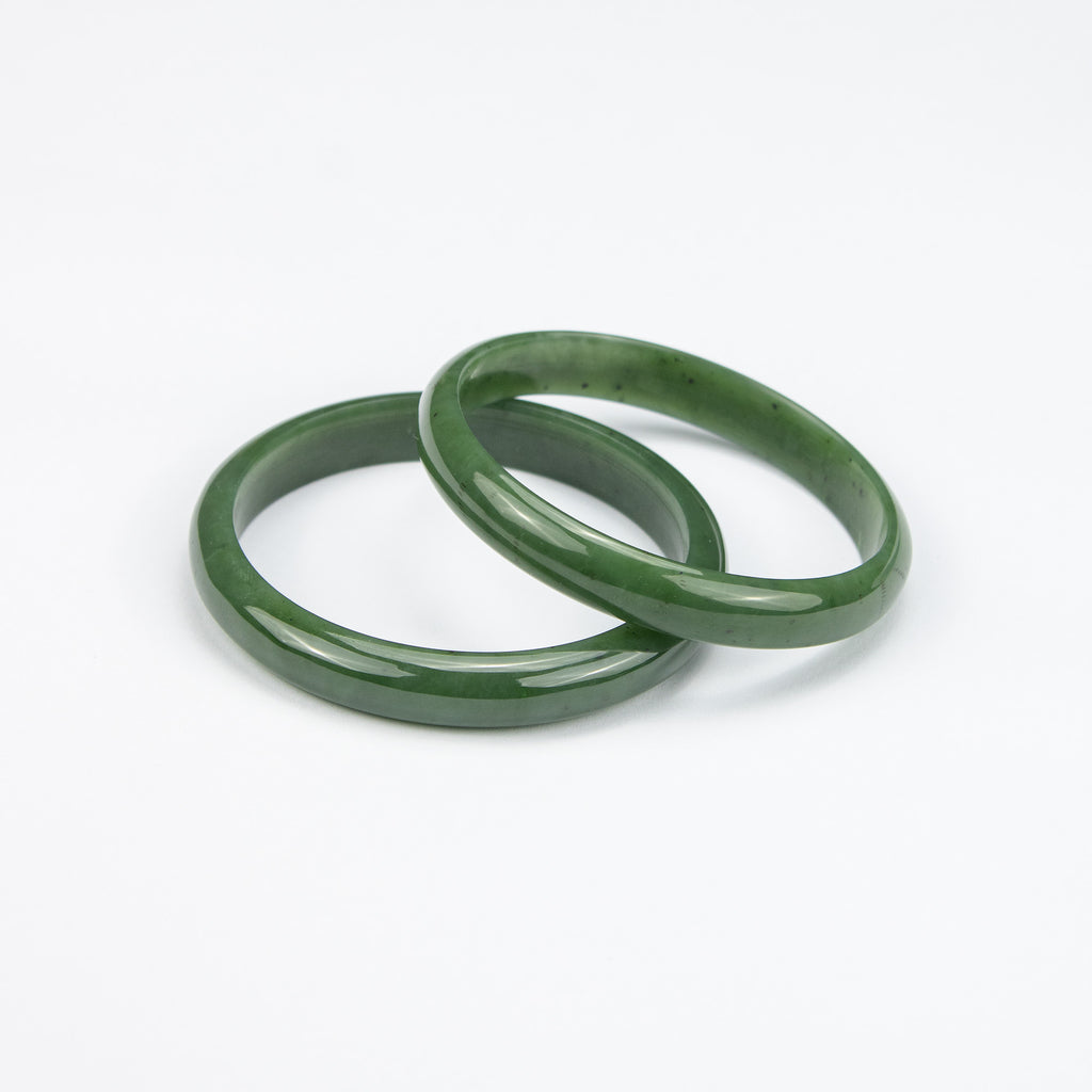 Natural Nephrite Jade Bangle – Handmade Afghan Green Gemstone Bracelet – Solid Stone Bangle – Premium AA Grade