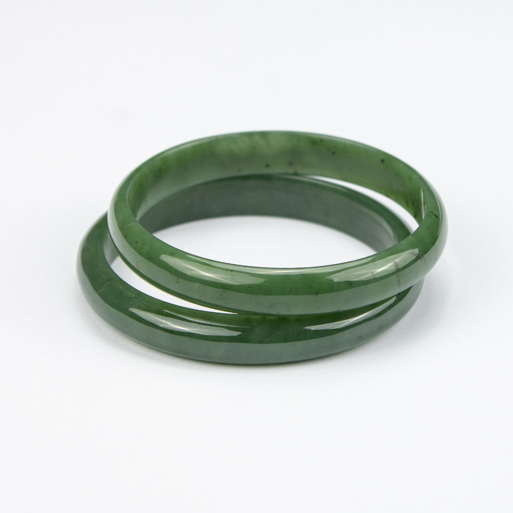 Natural Nephrite Jade Bangle – Handmade Afghan Green Gemstone Bracelet – Solid Stone Bangle – Premium AA Grade