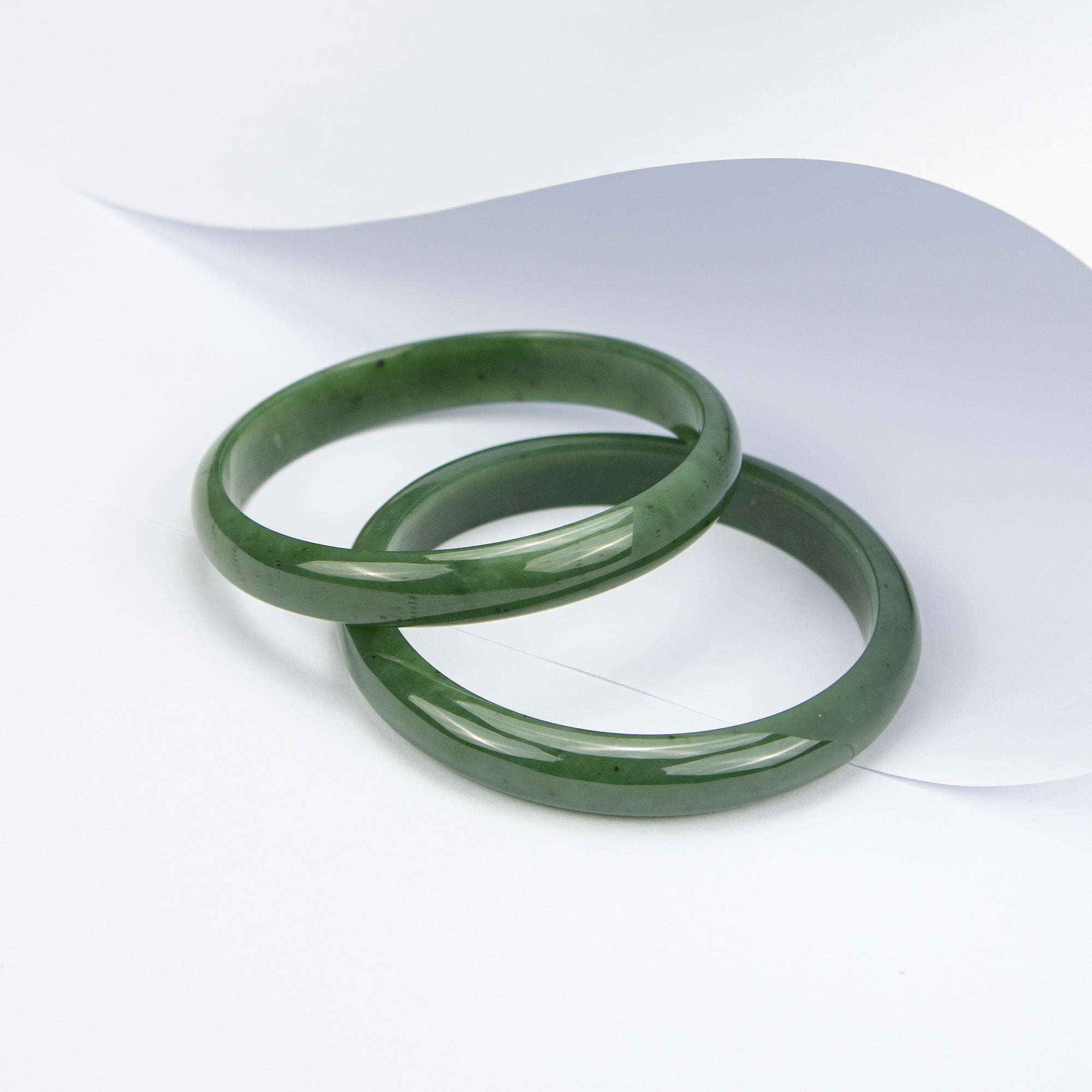 Natural Nephrite Jade Bangle – Handmade Afghan Green Gemstone Bracelet – Solid Stone Bangle – Premium AA Grade