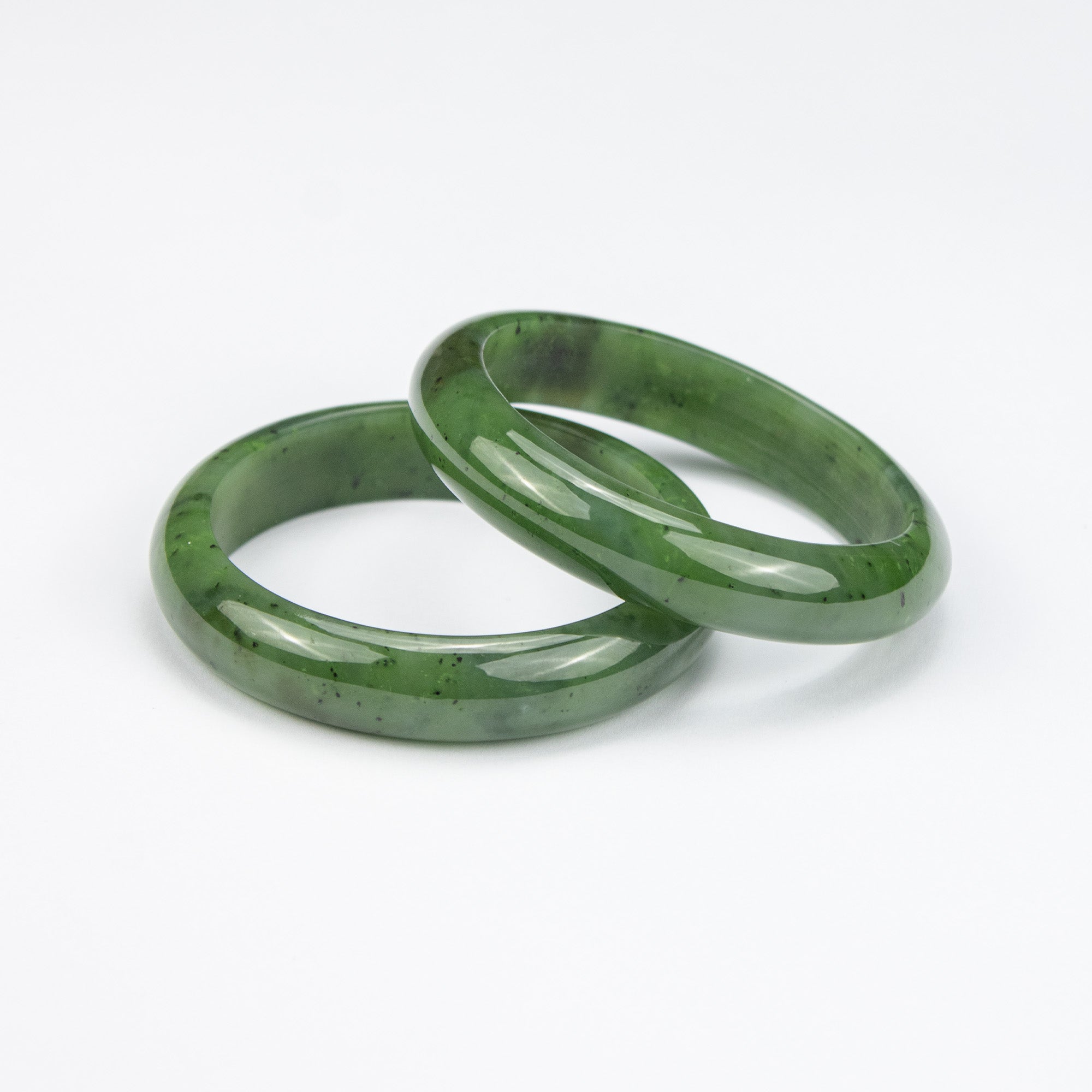 Natural Nephrite Jade Bangle – Thick Solid Afghan Green Gemstone Bracelet – Premium AA Grade