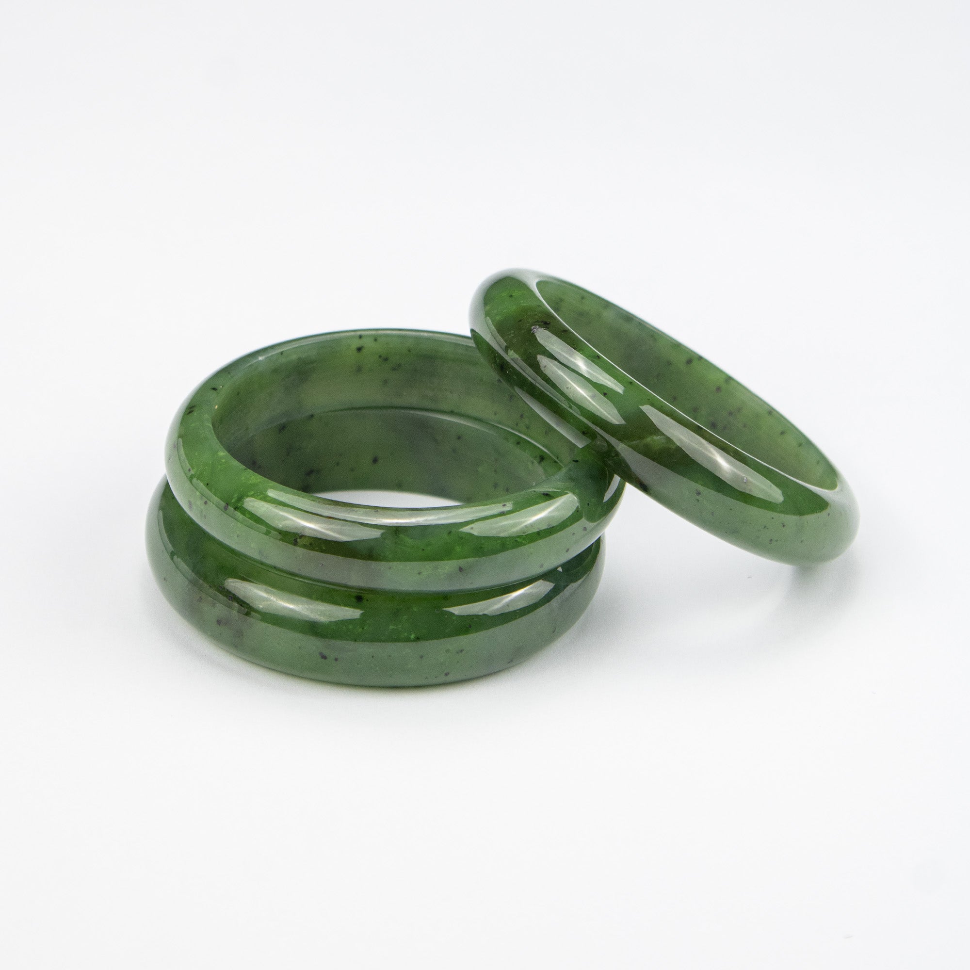 Natural Nephrite Jade Bangle – Thick Solid Afghan Green Gemstone Bracelet – Premium AA Grade