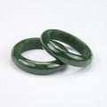 Natural Nephrite Kid Bangle – Afghan Green Jade Bracelet – Small Size Solid Stone (Kids)