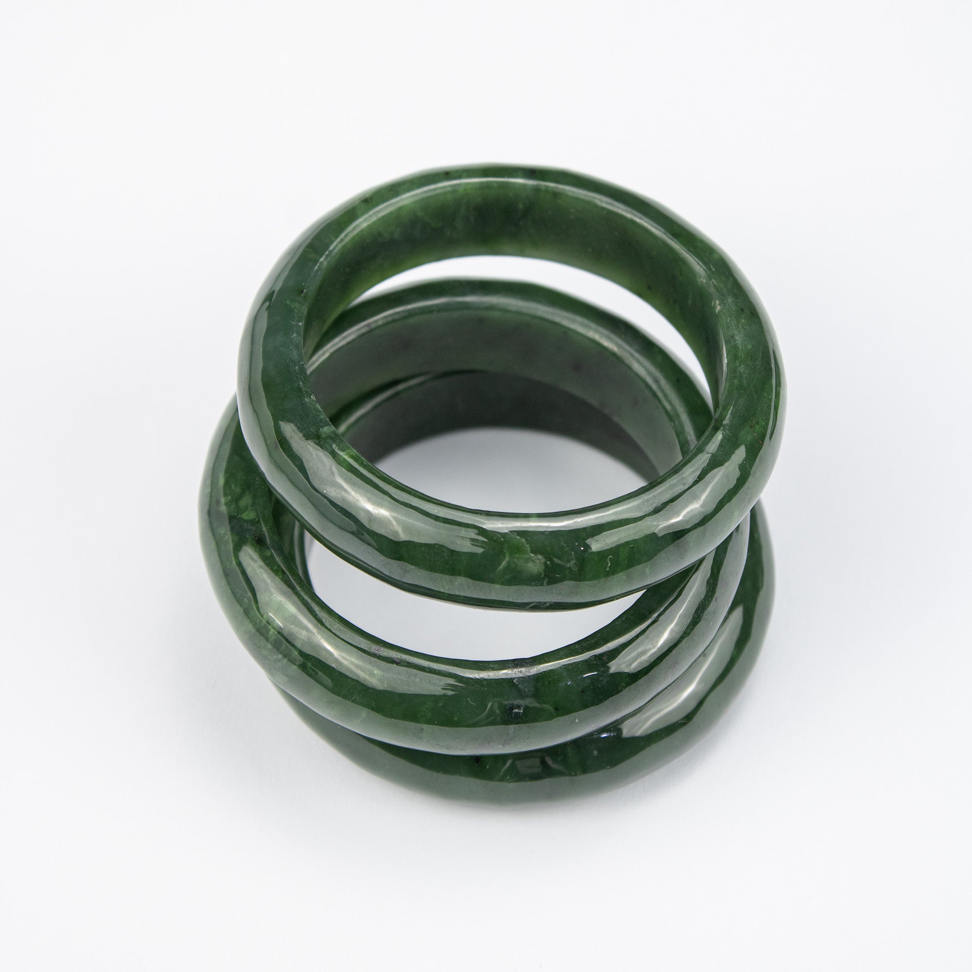 Natural Nephrite Kid Bangle – Afghan Green Jade Bracelet – Small Size Solid Stone (Kids)