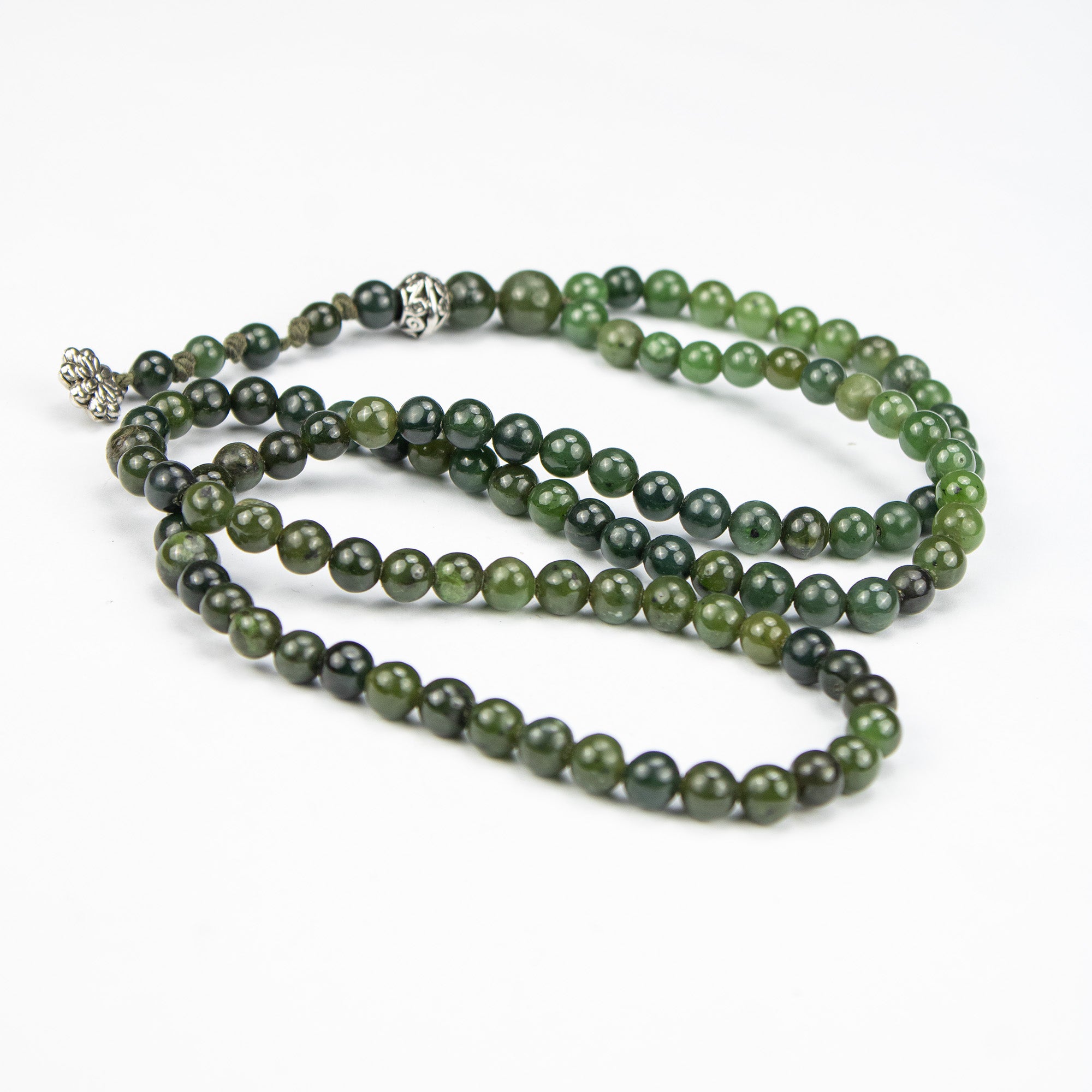 Premium Afghan Nephrite Jade Tasbih 100 Beads – Natural Green Gemstone Prayer Beads Handmade Misbaha