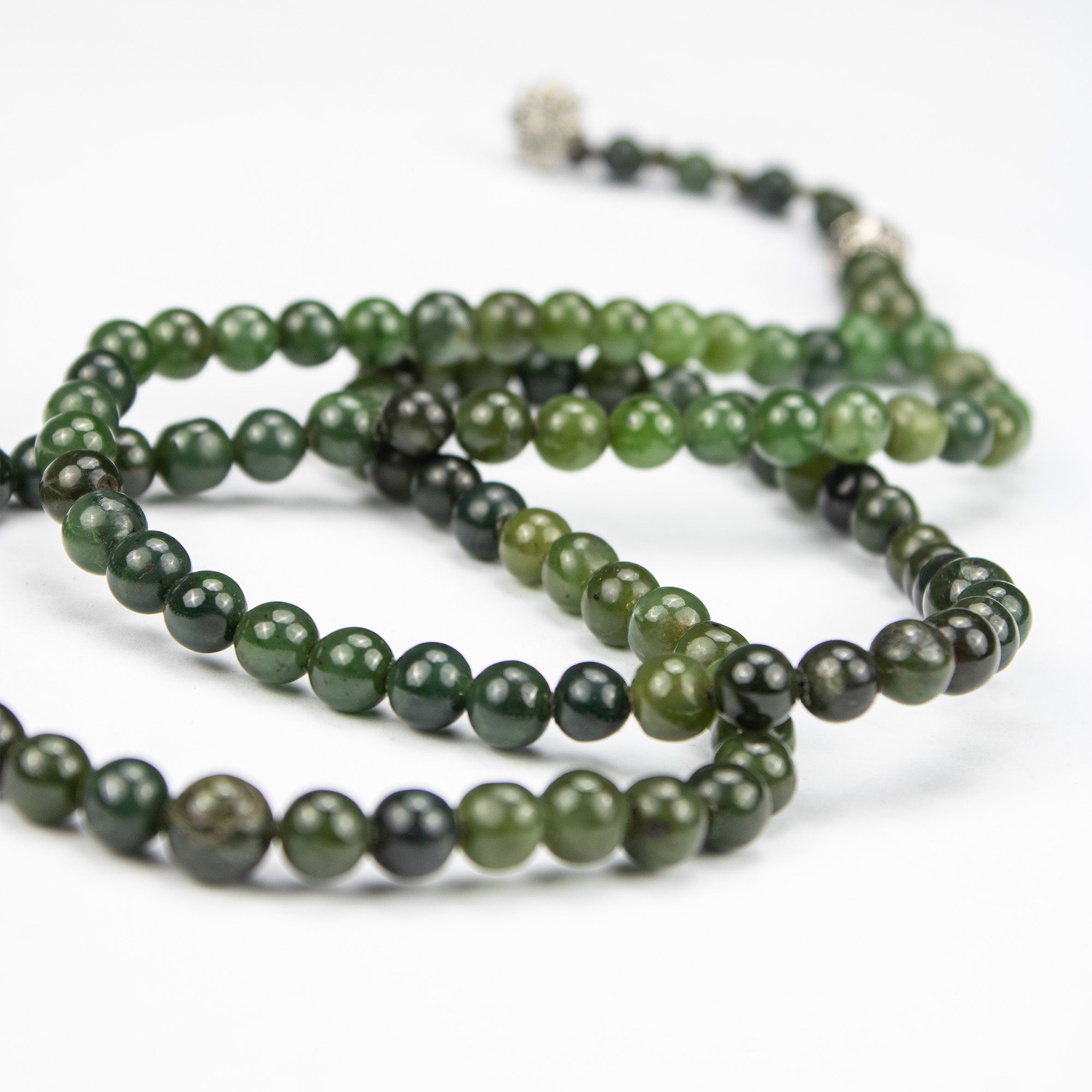 Premium Afghan Nephrite Jade Tasbih 100 Beads – Natural Green Gemstone Prayer Beads Handmade Misbaha