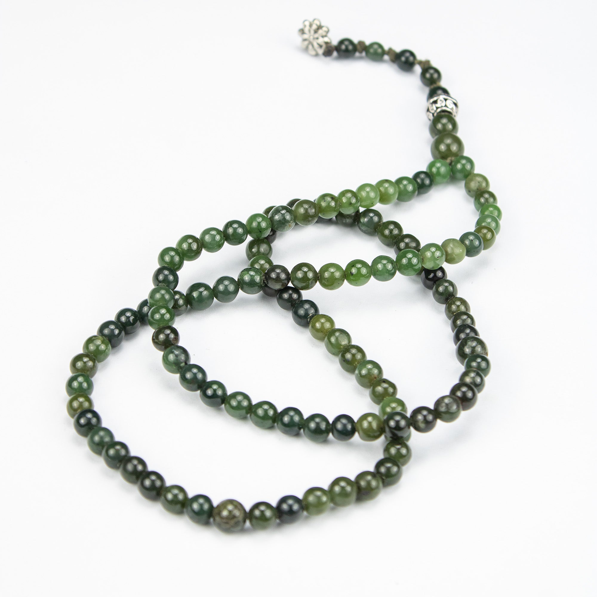 Premium Afghan Nephrite Jade Tasbih 100 Beads – Natural Green Gemstone Prayer Beads Handmade Misbaha