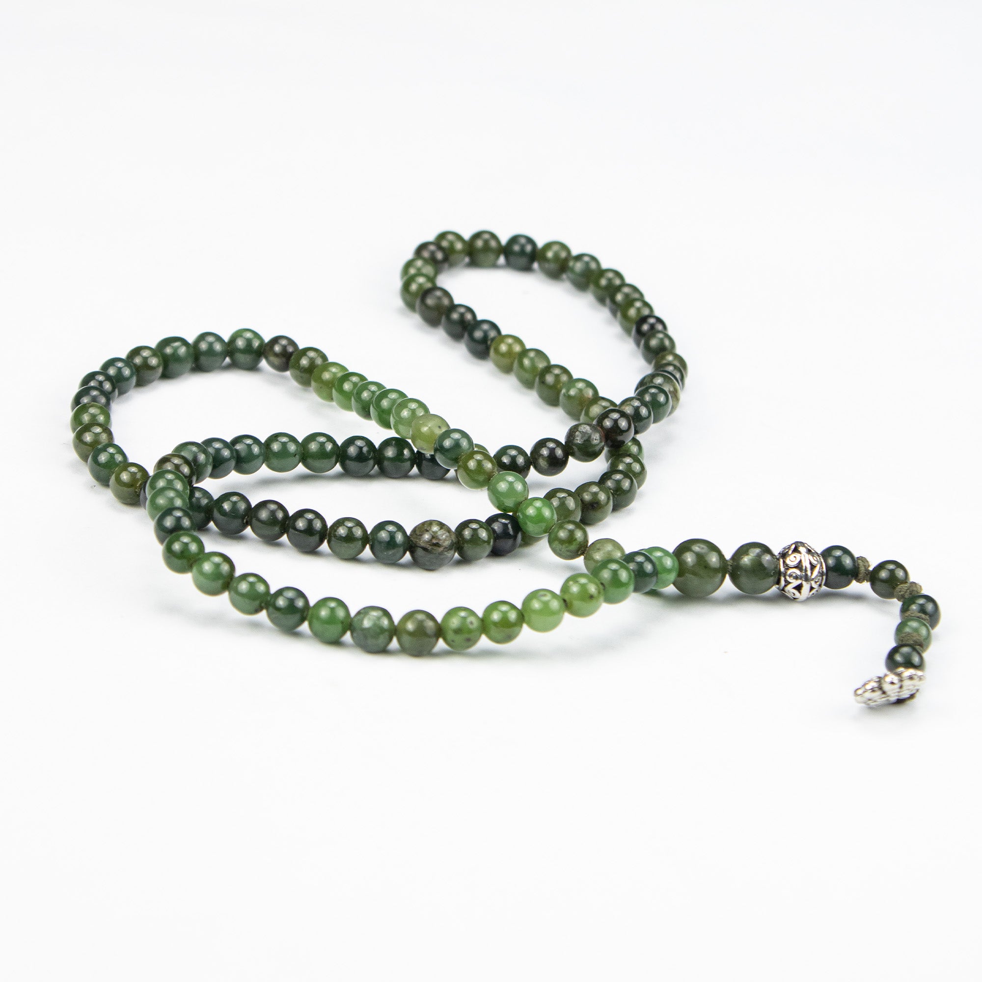 Premium Afghan Nephrite Jade Tasbih 100 Beads – Natural Green Gemstone Prayer Beads Handmade Misbaha