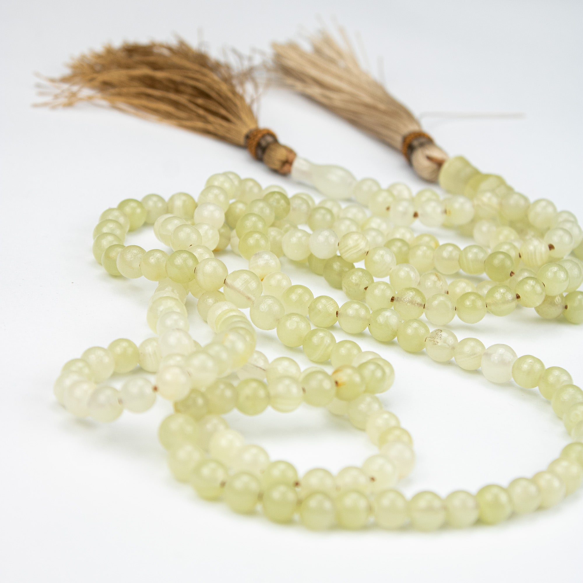Lemon Calcite Tasbih 100 Beads – Natural Soft Yellow Prayer Beads – Handmade 8mm Misbaha