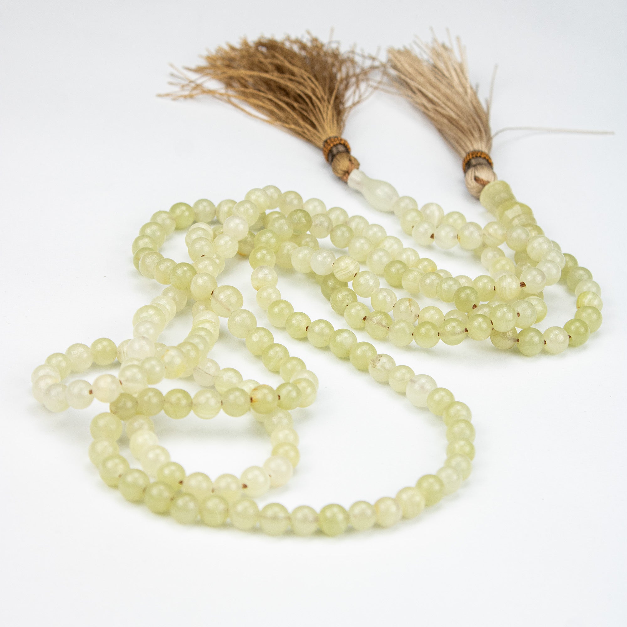 Lemon Calcite Tasbih 100 Beads – Natural Soft Yellow Prayer Beads – Handmade 8mm Misbaha