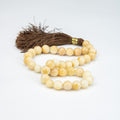 Honey Onyx Tasbih 35 Beads – Natural Golden Onyx Prayer Beads – Handmade Premium Misbaha