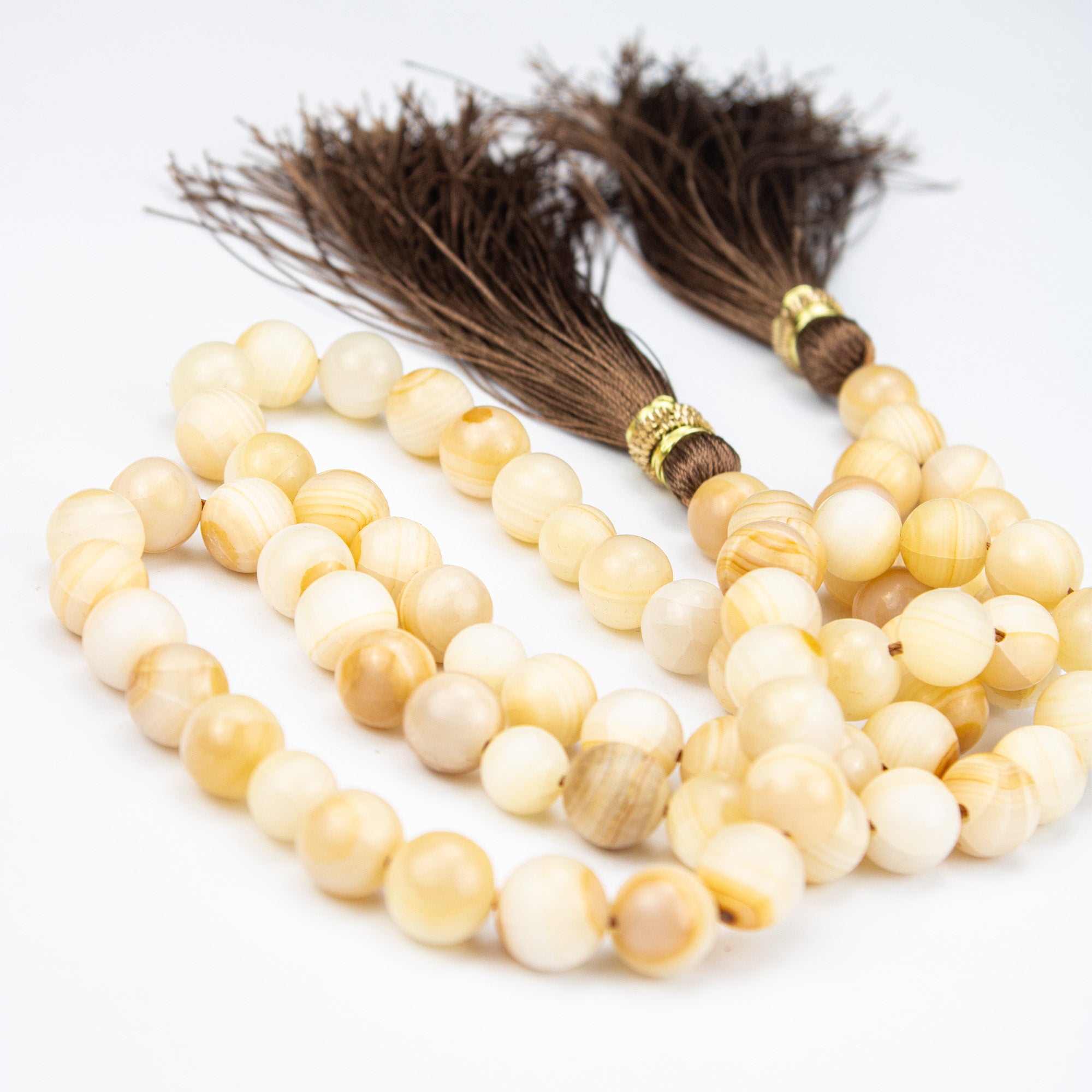Honey Onyx Tasbih 35 Beads – Natural Golden Onyx Prayer Beads – Handmade Premium Misbaha