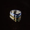 Forest Green Tourmaline Ring in 925 Sterling Silver – Emerald Cut Natural Gemstone Ring – Size 21 mm