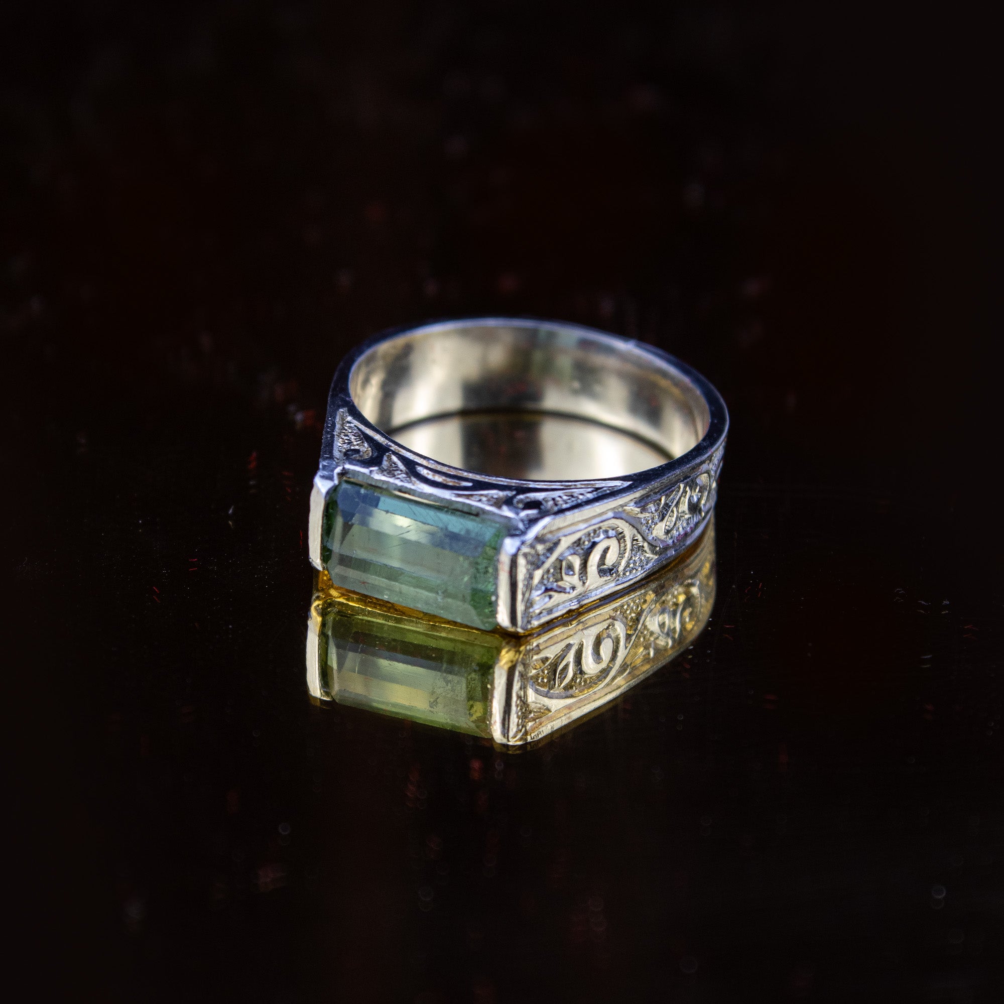 Afghan Paraiba Tourmaline Ring in 925 Sterling Silver – Emerald Cut Natural Tourmaline Ring – Handmade Statement Silver Ring – Size 20 mm