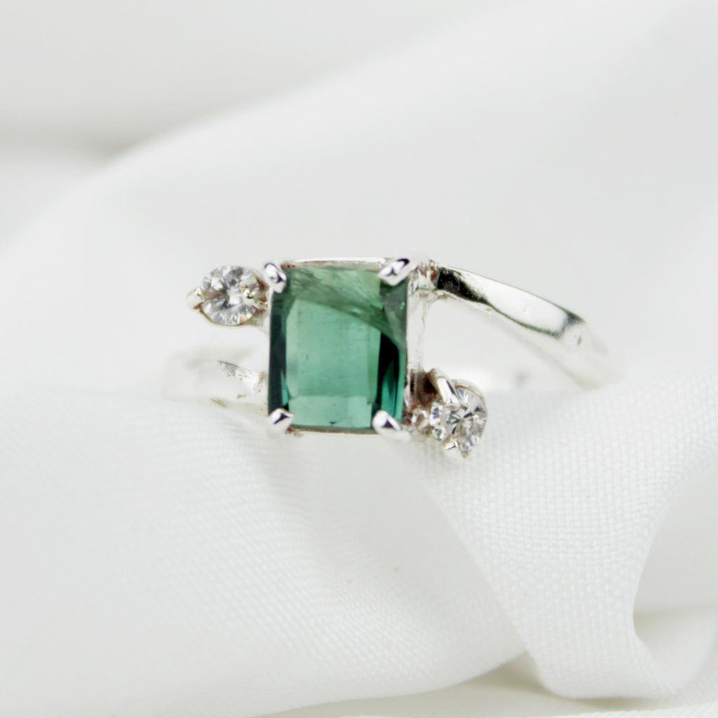 Natural Afghanistan Kunar Tourmaline Ring – Handmade 925 Silver – Authentic Gemstone Jewelry