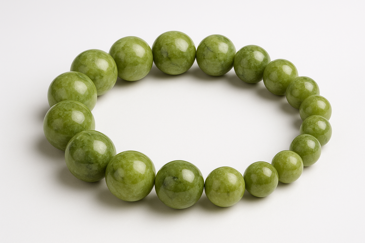 Bracelet 3
Stone : Serpentine
Bead Size : 12-8 mm
Weight : 40 gr